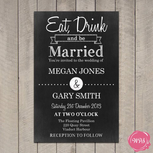 Eat Drink Marry Invitation